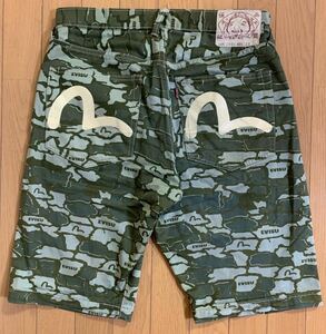 EVISU エヴィス 石垣迷彩 カモフラ ハーフパンツ ショートパンツLOT 2001 カモメ メンズ　貴重