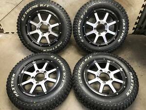 【ジムニー】約10分山22年製175/80R16MAXTREK EXTREME R/Tタイヤ 16×5.5J+22 PCD139.7 5H アルミホイール 4本