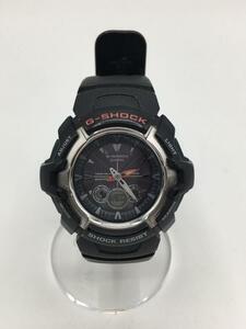 CASIO◆ソーラー腕時計/デジアナ/ラバー/BLK/BLK/GW-1500J