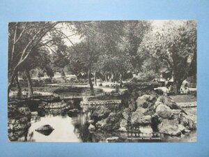 b1274中国大連中央公園噴水池附近絵葉書