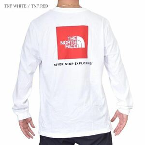 ザノースフェイス バックプリントボックスロゴTシャツ 定価8800円 028-1-307 メンズ XL ホワイト レッド