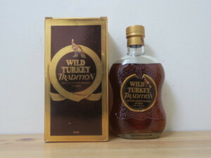 古酒 未開栓★90S 超希少品 箱付 WILD TURKEY TRADITION ワイルドターキー トラディション バーボン 50.5％ 750ml 旧ボトル 終売品