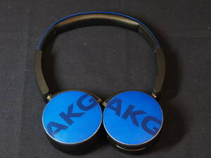 【即決 送料込 ヘッドバンド新品】 AKG Y50BT ワイヤレス ヘッドホン ブルー Bluetooth Wireless ヘッドフォン