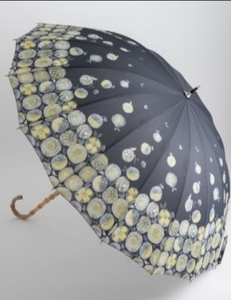 みすゞうた　長傘　(1)　私と小鳥と鈴と　黄グレー　晴雨兼用　日傘　雨傘　送料無料
