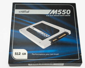 Crucial M550 CT512M550SSD1 512GB 2.5インチ SATA SSD【動作確認済み・送料込み】
