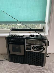 2.25 昭和レトロ National TV/FM/AM RADIO CASSETTE RECORDER RG-555 AM.FM視聴OK カセットジャンク