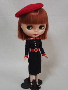 Doll Dressingハンドメイド ネオブライス サイズお洋服セット人形/アウトフィット衣装/ドール服/ワンピース/帽子/ベルト/レトロ/セーラー襟