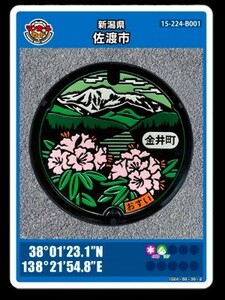 最新！★２０２４年４月26日配布開始★新潟県佐渡市マンホールカードロットナンバー００１ 佐渡市役所　本庁舎