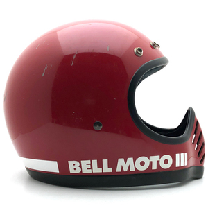 送料無料 BELL MOTO3 初期型 RED 60cm/ベルモト3ビンテージヘルメット赤レッドオフロードフルフェイスヘルメットvmモトスターstarmoto470s