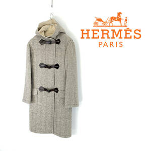 HERMES エルメス カシミヤ ダッフルコート size34 0326401