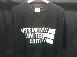 VETEMENTS ヴェトモンLIMITED EDITION フロント 半袖Tシャツ ブラック サイズ：S