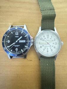 1円から　TIMEX タイメックス 腕時計 2点まとめ売りセット　左不動　右稼働品 現状渡し