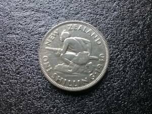 銀貨 ニュージーランド 1シリング 1940 ジョージ6世
