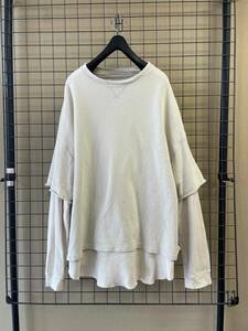 【TODAYFUL/トゥデイフル】Layered Cotton Sweat sizeF Big Silhouette レイヤード コットン スウェット クルーネック ビッグシルエット