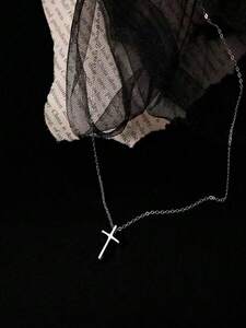 レディース ジュエリー ネックレス ペンダント シンプルなシルバー/ゴールドメッキ十字架ネックレス1個