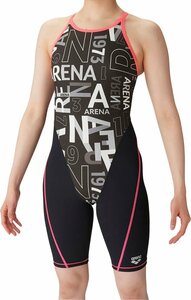 1600140-ARENA/レディース 競泳トレーニング水着 ワンピーススパッツ オープンバック 水泳 練習用/M