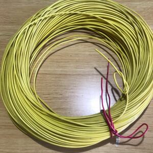 ビニル電線　KV 0.5sq 黄　約100m 765g ★使い残り品　★長期保管品