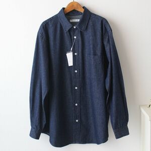 【Mサイズ】新品タケオキクチ THE SHOP TK 8onz デニムシャツ メンズ ネイビー 長袖シャツ