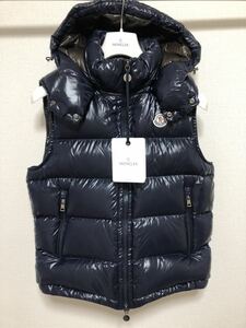 送料無料 未使用 MONCLER BORMES 3 モンクレール ネイビー ダウンベスト 正規品　定価203500円 ダウン ベスト ジレ フード アウター