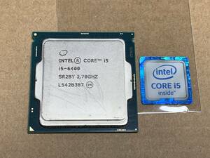 ★Intel Core i5-6400 2.70GHz SR2BY LGA1151 良品 インテル★送185ok★