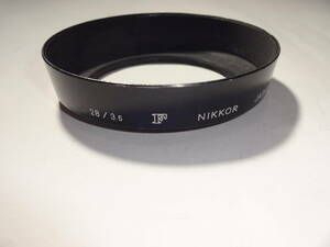 Nikon 28/3.5 （大文字「F」刻印） NIKKOR 銘 ニコン28mm用 初期メタルフード（52mm径）純正 レンズフード【送料無料】