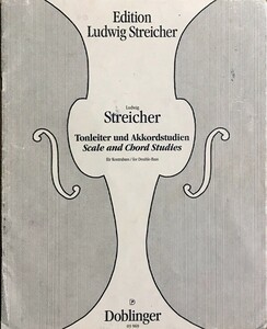 シュトライヒャー 音階と分散和音 (コントラバス教則本) 輸入楽譜 Streicher Tonleiter und Akkordstudien 洋書