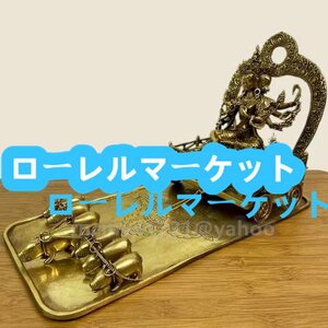 仏像 【摩利支天座像】銅製 守護神 (高さ23 x幅38 x奥行19 cm)