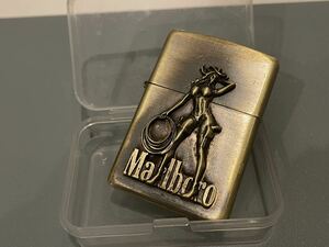 1円 ZIPPO ライター マルボロ Marlboroジッポ Zippoオイルライター真鍮製 中古品 喫煙グッズジッポー E9776