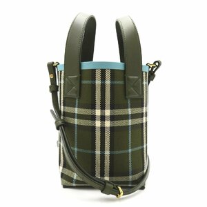 BURBERRY バーバリー 2wayショルダーバッグ バケットバッグ 2wayショルダー グリーン系 コットン コットン/ポリウレタン/他 レディース