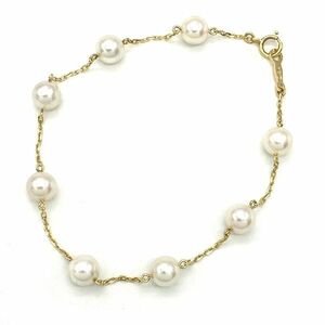 ミキモト MIKIMOTO ブレスレット アコヤ真珠 K18イエローゴールド パール 17 アクセサリー