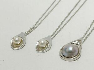 1円スタート / TASAKI タサキ マベパール パール 真珠 ネックレス ペンダント SVパール silver 刻印有り 田崎真珠 アクセサリー 3点 まとめ