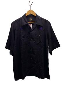 Needles◆S/S Cowboy One-Up Shirt - R/PE Twill /L/レーヨン/BLK/KP186