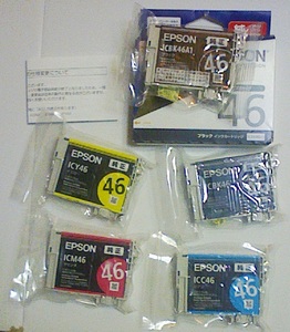 IC4CL46 4色5個 期限不明 純正 ICBK46A1 ICBK46 ICC46 ICM43 ICY46 エプソン EPSON IC46 サッカーボール