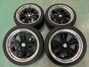 1円スタート WORK ユーロライン N2 8.5J 9.5J +30 5H PCD114.3 2020年 NITTO NT555G2 245/40R20 4本 アルファード ヴェルファイア P240428a