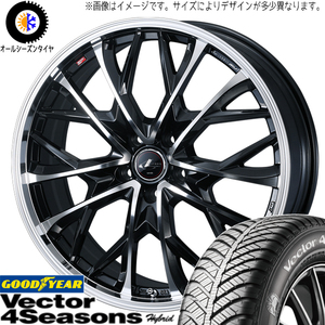 エスティマ アテンザ 225/50R18 GY ベクター HB レオニス MV 18インチ 7.0J +47 5H114.3P オールシーズンタイヤ ホイール 4本SET