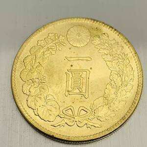 WX910 日本記念メダル 一圓 明治29年 菊紋 日本硬貨 貿易銀 日本古銭 コレクションコイン 貨幣 重さ約27g