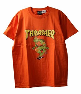 Thrasher (スラッシャー) Tシャツ Turtles S/S Tee C.Orange オレンジ (L) スケボー SKATE SK8 スケートボード