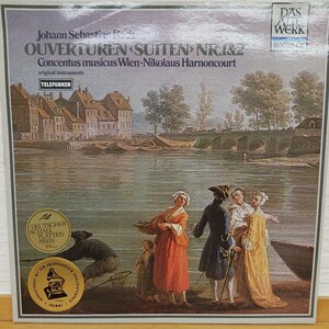 独テレフンケン アーノンクール concentus musicus wien nikolaus harnoncourt Bach overtures (suites) nos.1 & 2 LP 6.41228AQ【管6】