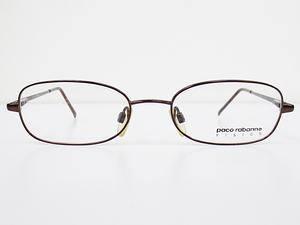 ∞【デッドストック】paco rabanne パコラバンヌ 眼鏡 メガネフレーム PR-9322 50[]18-130 メタルフレーム フルリム ブラウン □H8