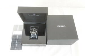 稼働品 SEIKO SPRING DRIVE スプリングドライブ プロスペックス 300m 5R65-0AN0 デイト ブラック メンズ 腕時計 箱付き 6405106021