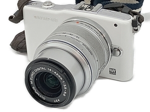 【動作保証】OLYMPUS PEN Mini E-PM1 ミラーレス 一眼 カメラ 14-42mm F3.5-5.6 レンズキット 撮影 オリンパス 中古 C8711285