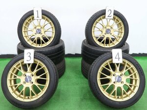 4本 ENKEI PFM1 15インチ 5J ラジアル ダンロップ ルマン V+ 2023年 165/55R15 N-BOX スペーシア タント ムーヴ ルークス 軽 インチアップ