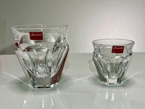 LN413d(9) 超美品 バカラ ペアグラス ショットグラス ロックグラス クリスタルリキュールタンブラー 大小セット Baccarat Glass 1円〜