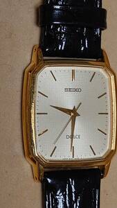 時計＆カメラ・メガネ等大処分：SEIKO DOLCE・セイコードルチェ・メンズ腕時計・8J41-5000・電池交換済み・動作品・美品