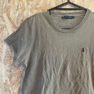 [KWT4331] RALPH LAUREN 半袖Tシャツ レディース グレー L ポス