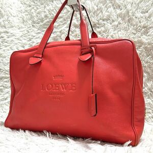 1円〜美品【超大容量】LOEWE ロエベ ボストンバッグ ヘリテージ 旅行 トート レザー 本革 トラベルケース ビジネス 出張 肩掛け ショルダー