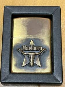 ジッポー ZIPPO マールボロMarlboro懸賞品限定物 USED※オイルライター ・マルボロ ・Marlboro ・喫煙具 ・ライター ・ロングホーン