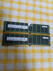 16GB×2枚 SAMSUNG 2Rx4 PC4-2133P-RA0-10 サーバー用DDR4メモリ