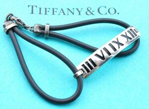 Tiffany & Co. ティファニー アトラス ブレスレット スターリングシルバー925 銀 ラバー 13g 3278