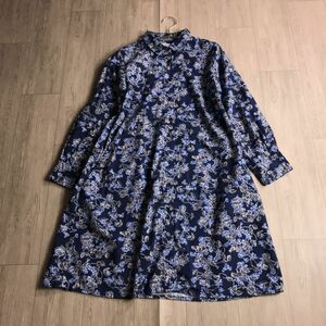 100円スタート□ sunny clouds サニークラウズ　花柄　ワンピース　フェリシモ　ゆったり　LL